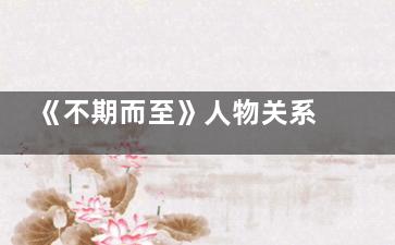 《不期而至》人物关系介绍