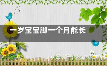 一岁宝宝脚一个月能长多少(一岁宝宝脚一个长一个短)