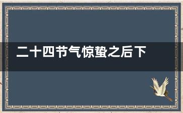 二十四节气惊蛰之后下一个节气是什么(二十四节气惊蛰怎么读)