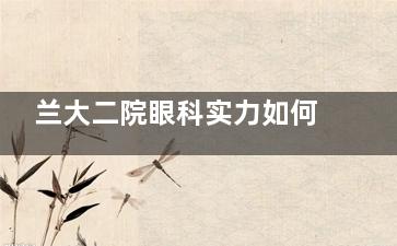 兰大二院眼科实力如何？年手术量超千例，眼底/白内障/青光眼专科突出，头部设备确保诊疗水平