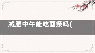 减肥中午能吃面条吗(减肥中午能吃面包吗)