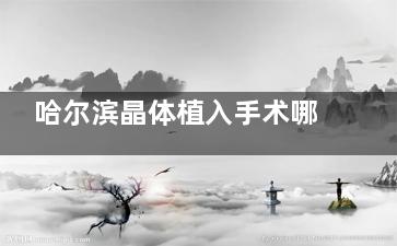 哈尔滨晶体植入手术哪家医院好？前3正规眼科医院排名+手术安心性深度解析