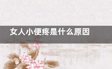 女人小便疼是什么原因(女人小便疼是什么原因吃什么药***)