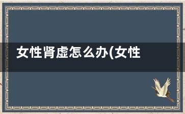 女性肾虚怎么办(女性肾虚怎么办调理)