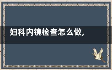 妇科内镜检查怎么做,妇科内镜图谱
