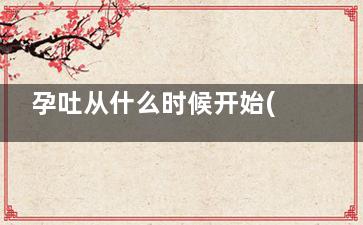 孕吐从什么时候开始(孕吐从什么时候开始缓解)
