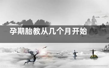 孕期胎教从几个月开始(孕期胎教从几个周开始)