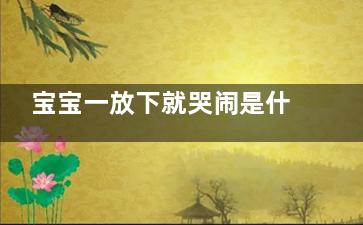 宝宝一放下就哭闹是什么原因(1岁宝宝一放下就哭)