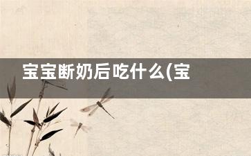 宝宝断奶后吃什么(宝宝断奶后吃什么增强抵抗力)