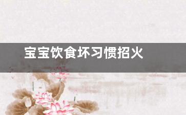 宝宝饮食坏习惯招火