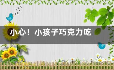 小心！小孩子巧克力吃多了有大危害