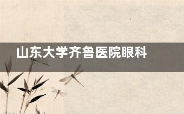 山东大学齐鲁医院眼科电话号码0531-8216快收藏！地址交通营业时间，近视手术/角膜移植医生推荐