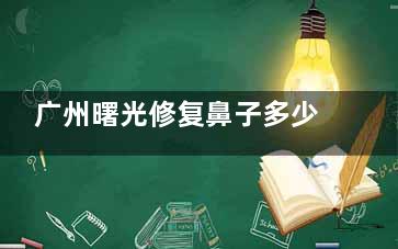广州曙光修复鼻子多少钱？假体隆鼻价格8000元起、耳软骨咯价格表29800元起、肋软骨35000元起~