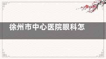 徐州市中心医院眼科怎么预约挂号，可通过电话预约/线上预约/到院预约等方式挂号！