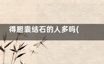 得胆囊结石的人多吗(得胆囊结石的人容易得肝癌)