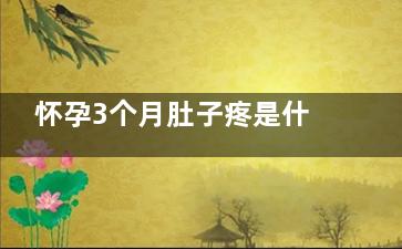 怀孕3个月肚子疼是什么原因,怀孕三个月,肚子疼