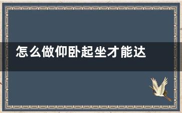 怎么做仰卧起坐才能达到预防妇科病的作用(怎么做仰卧起坐***轻松)