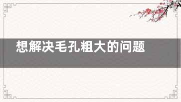 想解决毛孔粗大的问题先弄懂它是如何形成的