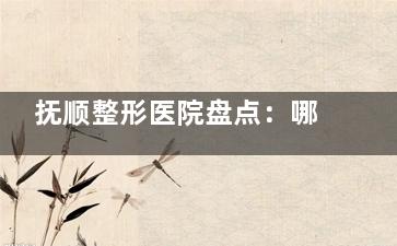 抚顺整形医院盘点：哪家更靠谱？美神医美与博爱医院医美科技术扎实、服务贴心，值得关注