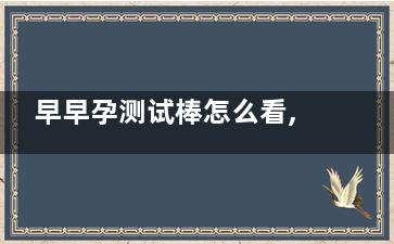 早早孕测试棒怎么看,早早孕验孕棒怎样能测视频