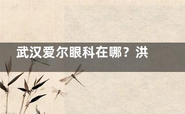 武汉爱尔眼科在哪？洪山院及汉口院地址、到院路线、营业时间及挂号方式奉上