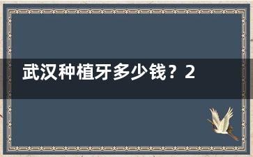 武汉种植牙多少钱？2025价格表：国产单颗3000元起、进口50000元起、德国8500元起、瑞士11000元起！