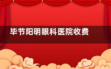 毕节阳明眼科医院收费标准2025版更新：全飞秒1.2w+icl2.8w+！白内障/眼底/视光收费可查！