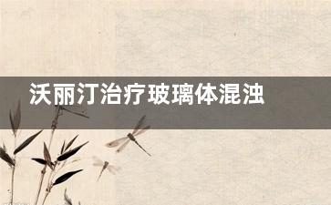 沃丽汀治疗玻璃体混浊多久起效？飞蚊症成功概率多高？眼科医师详细解答！