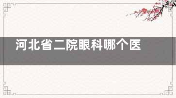 河北省二院眼科哪个医生好？附上二院眼科医生详细资料介绍~
