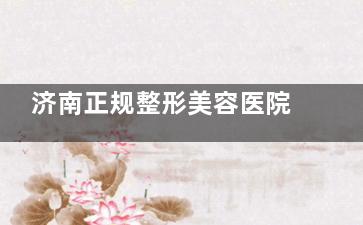 济南正规整形美容医院排名揭晓!诺德/华韩/海峡/爱容/曹博士整形技术对比与口碑测评全解析