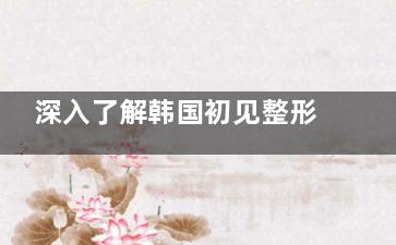 深入了解韩国初见整形机构的合规情况：如何确保整形手术的健康性与合法性？