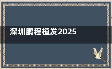 深圳鹏程植发2025更新价目表！发际线调整、加密种植，你的预算够吗？