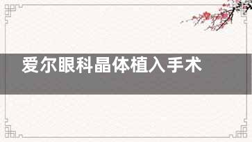 爱尔眼科晶体植入手术多少钱？双眼2.8万起，TICL含散光矫正价格稍高
