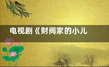电视剧《财阀家的小儿子》收视率怎么样