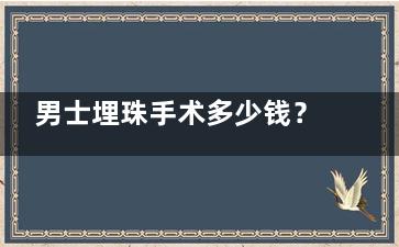 男士埋珠手术多少钱？5000元起！原理、结果、风险及注意事项为您详细介绍！