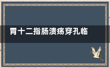 胃十二指肠溃疡穿孔临床的表现(胃十二指肠溃疡能治好吗)