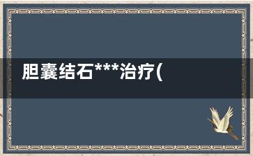 胆囊结石***治疗(胆囊结石治疗的***方法)