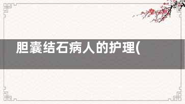 胆囊结石病人的护理(胆囊结石病人的护理查房)