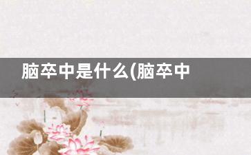 脑卒中是什么(脑卒中是什么原因引起的症状)