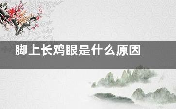 脚上长鸡眼是什么原因(脚上长鸡眼是什么业障)