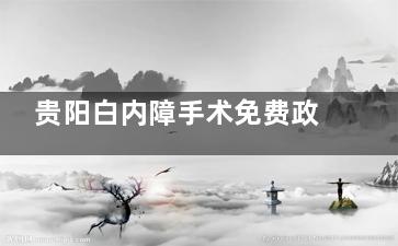 贵阳白内障手术免费政策发布啦！2025年满足60岁以上的白内障老人就可申请、另附申请流程！