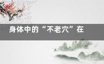 身体中的“不老穴”在哪？真的可以不老吗？