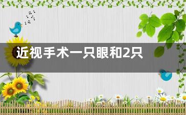 近视手术一只眼和2只眼一个价钱吗？近视矫正手术费用解析：一只眼和两只眼花费差异及影响因素！