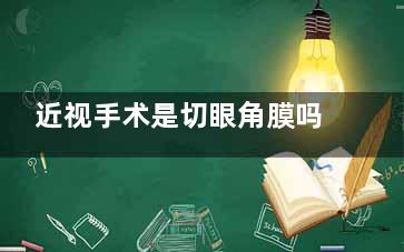近视手术是切眼角膜吗(近视手术是切眼皮吗)