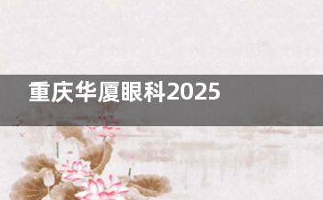 重庆华厦眼科2025收费标准一览：近视手术7800+/斜视手术4800+/白内障手术3800+