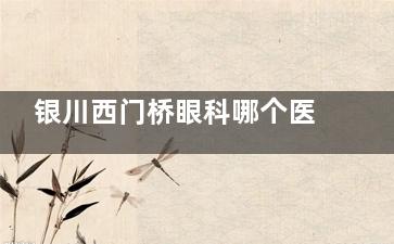 银川西门桥眼科哪个医生看得好？李博文/张立军/刘晓燕等细分领域专精，近视/白内障等按需适配