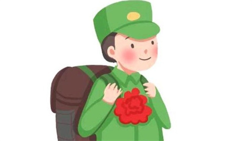 入伍当兵卡通图