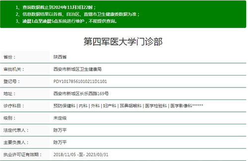 西京医院卫健委资质截图