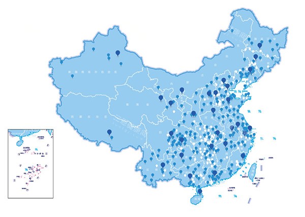 爱尔眼科门店分布图