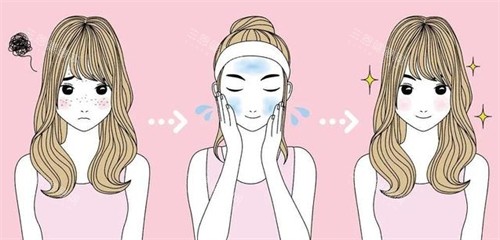 水光补水前后皮肤对比